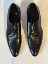 chaussures authentiques en cuir noir Dior pointure 43 derby veau original 