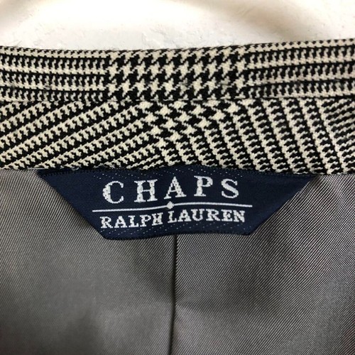 CHAPS Ralph Lauren Tailored Jacket Houndstooth pattern Wool Gray - Picture 9 of 10
