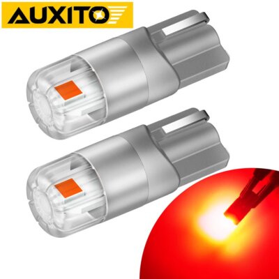 Auto Red LED Parking Light Bulbs 168 192 194 2825 T10 Wedge Canbus Super Bright