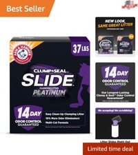 37 Lb SLIDE Platinum Cat Litter – Non-Stick Clumping & 10% More Odor Eliminators 1.40 per pound