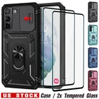 Case For Samsung Galaxy S21 FE 5G Shockproof Ring Stand Cover / Screen Protector