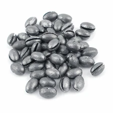 100 Pcs 1.1g Per Piece Ellipse Shaped Lead Weight Split Shots Fishing Sinkers
