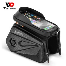 WEST BIKING Bicycle Front Frame Bag Cycling Waterproof Touch Screen Phone Case