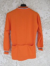 Maillot Cycliste Espoir Cycliste Fonsorbais Orange Vintage Années 70/80 Taille 14 Ans