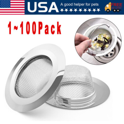 #ad Kitchen Sink Strainer Large Wide Rim 4.5quot; Stainless Steel Mesh Drain Filter $88.47