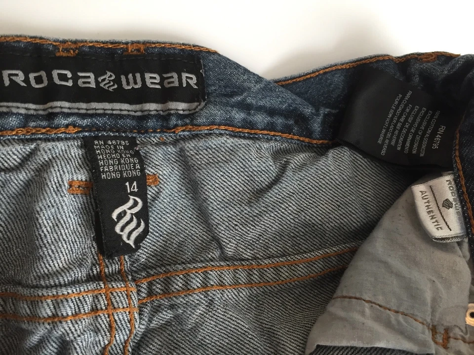 ROCAWEAR ~ Pierna Recta ~ Etiqueta 14 / Actual 25x27 - ¡EXCELENTE ESTADO! ¡Diseño genial! Foto 3 de 3