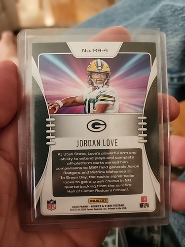 2020 Panini Rookies & Stars Rookie Rush RC #RR-4 Jordan Love Green Bay Packers - Picture 2 of 2