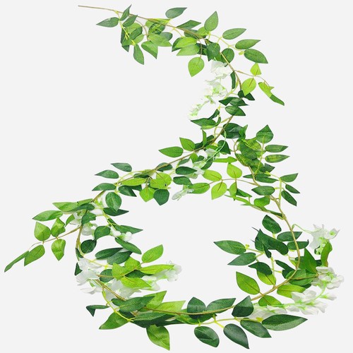 2 M Guirnalda Artificial de Flores de Glicina para Decoración de Arco de Boda K - Imagen 13 de 19