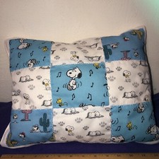 Beautiful Handmade Peanuts licensed fabric Snoopy Accent Throw Pillow 13  x11  