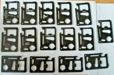 TUNCILY Hardware Credit Card Pocket Multi Tool Lot of 15 BLACK COATED,+Others