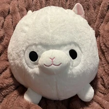 Takashoji Big Japanese White Alpaca Llama Plush Stuffed Animal Super Soft NWT