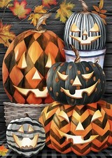 Halloween Fall Pumpkin Diamond Painting Art Kit 5D Full Round Drill DIY Craft