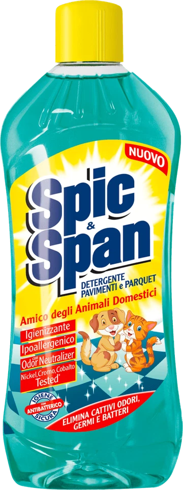 3 PEZZI Spic & Span Detersivo pavimenti amico degli animali, da 1 l - Immagine 2 di 3