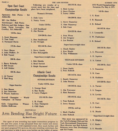 Vol 1, #1 World Arm Wrestling Federation Memorabilia Newsletter Arm Bender RARE - 第 5/6 張圖片