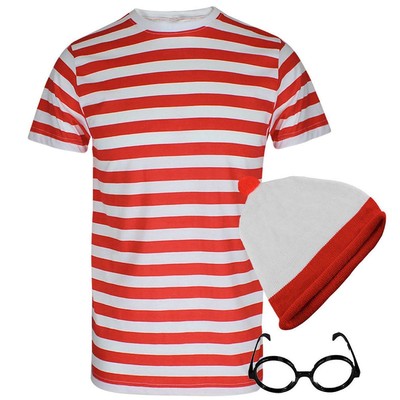 boys red and white striped t shirt