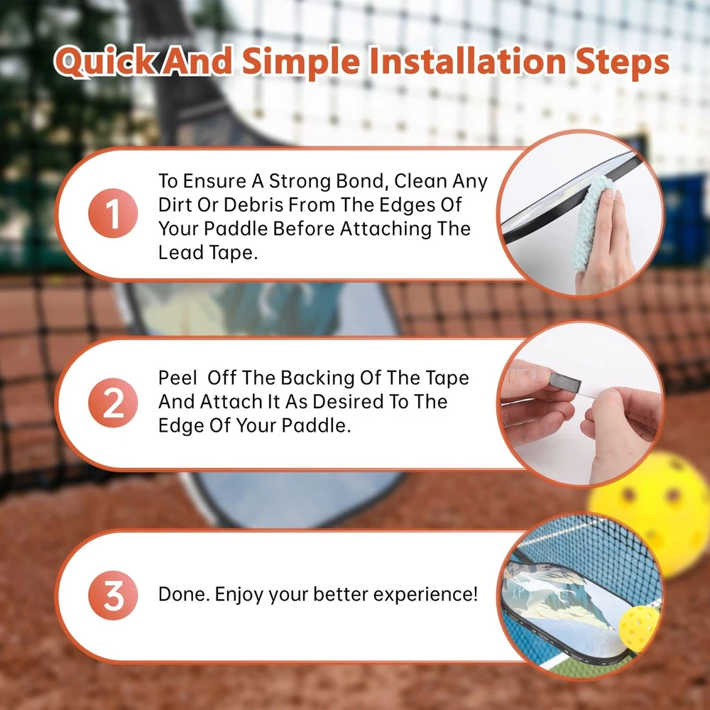 Pickleball Lead Tape - Super High Adhesive Lead Tape - Designed Specifically for