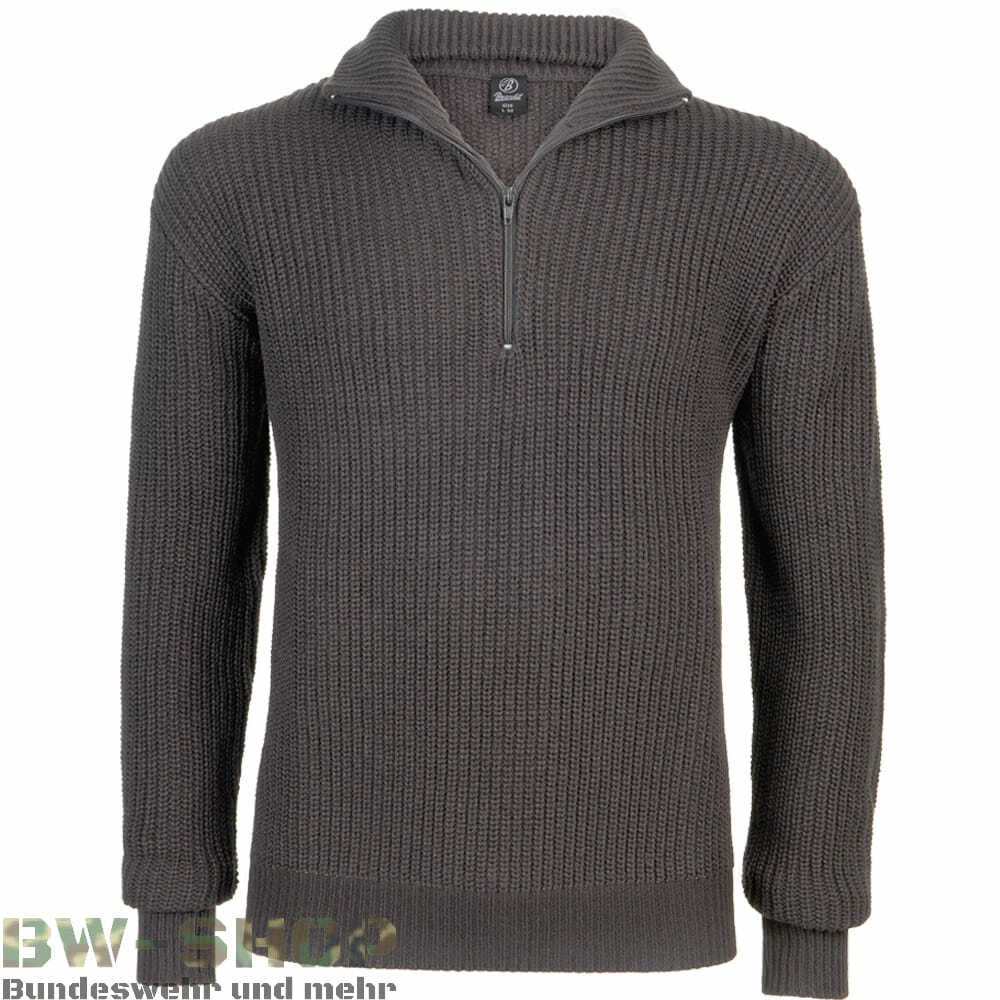 Herren Pullover Mit 1/4 Reißverschluss - Winterwarmer Stehkragen