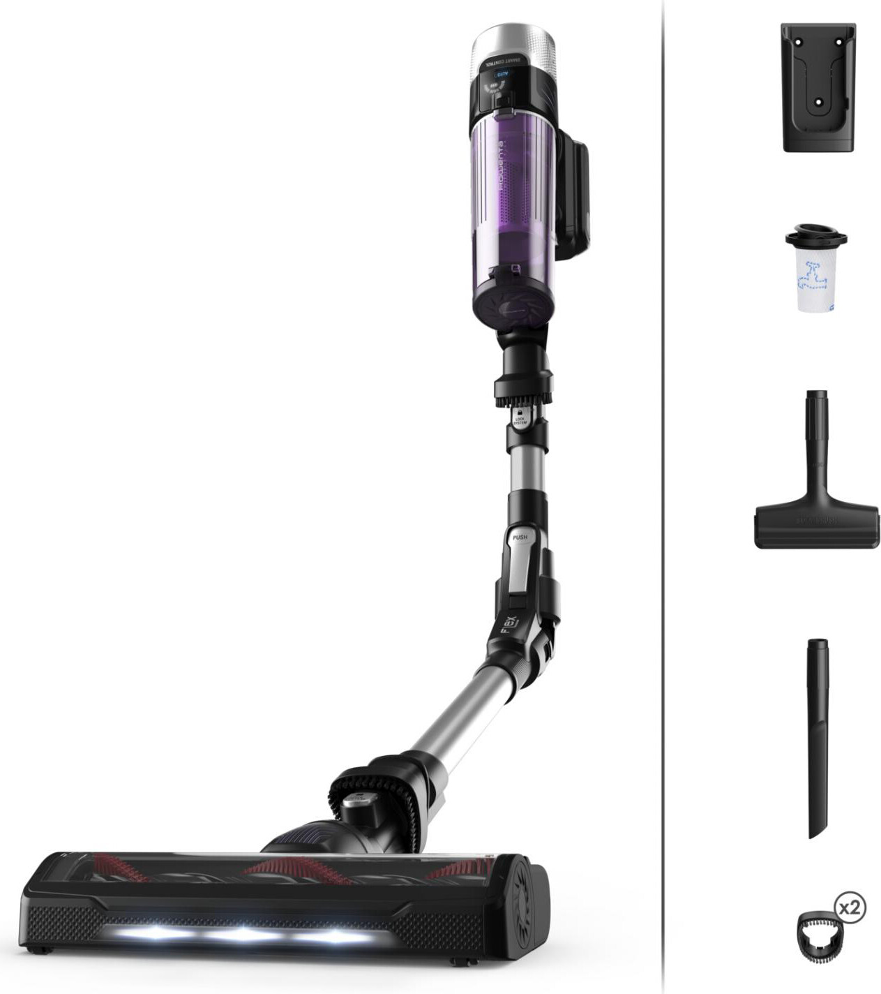 Scopa Elettrica senza Filo senza Sacco 250W X-Force Flex 9.60 RH2037WO Rowenta