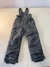 All in Motion Gray Snow Bib Pants Medium Unisex Kids Insulated Water Resistant