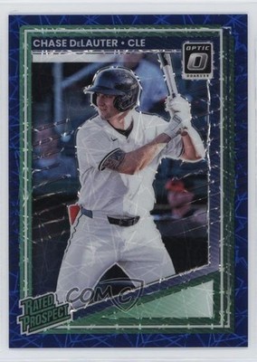 2025 Donruss Optic Rated Prospects Blue Velocity Prizm Chase Delauter #107 1q2h