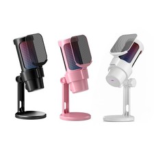 Color USB Microphone for PC with Mute Button and Knob Control Mic Blowout Filter