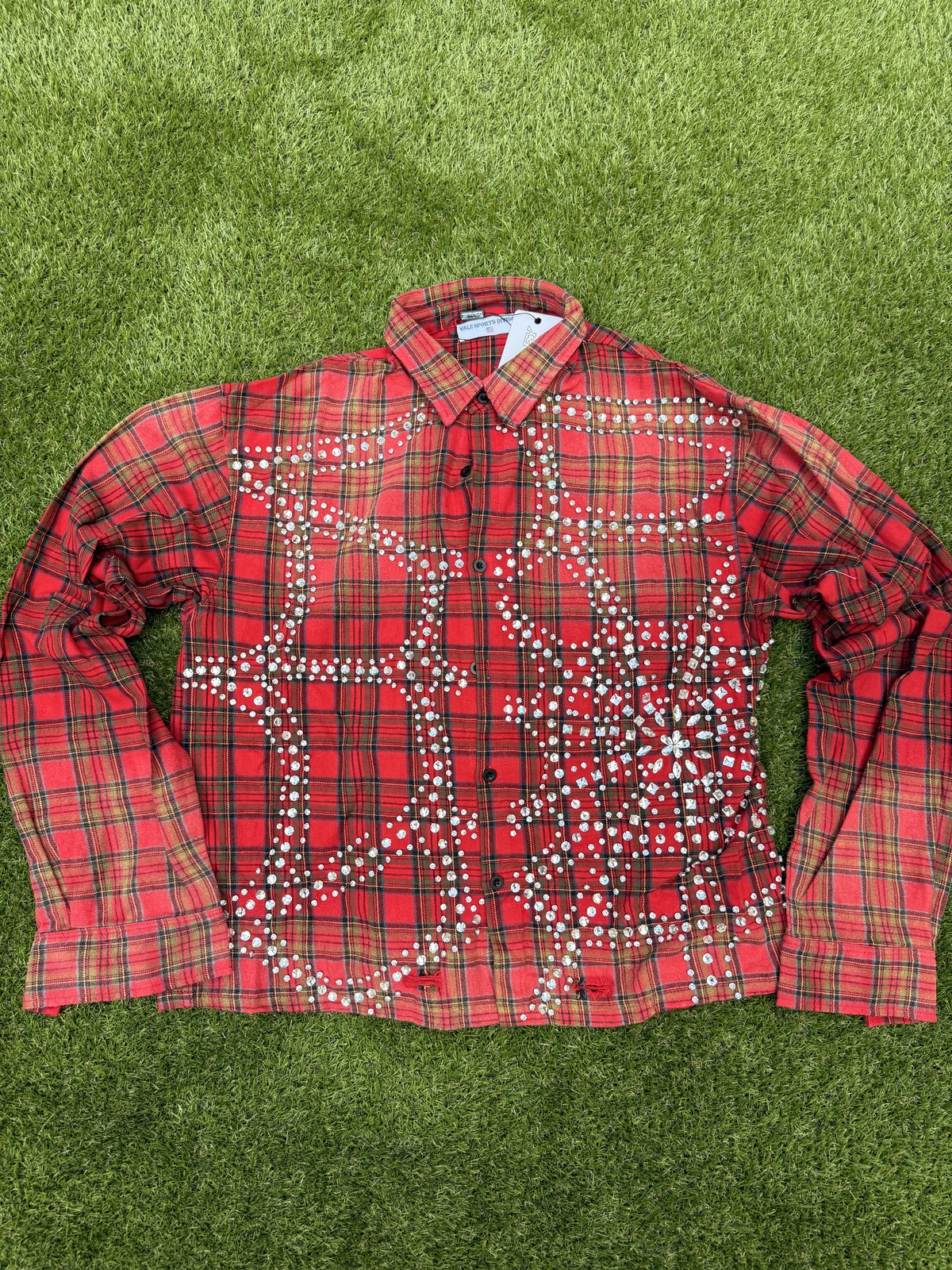Valley Rhinestone Red Plaid Flannel Men's Size M Brand New | eBay