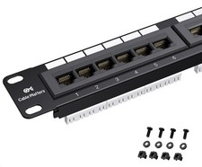 24 Port Cat6 Patch Panel Rackmount Wall Mount