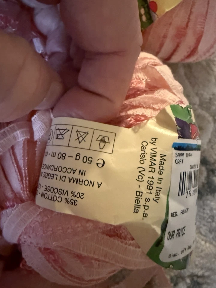 Lote de 5 bolas Lane Borgosesia Margarita algodón, viscosa acrílica y nailon, cinta hilo pin Foto 4 de 4