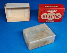 Alte Reklame Werbung, Pappdose Alunic (Alaunstein) 40er/50er Jahre Belgien Rasur