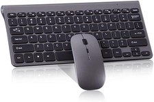 Quiet and Compact Wireless Keyboard and Mouse - Precision Typing for Every Task