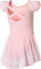 Ballet Leotards for Girls Ballet Leotard with Skirt Toddler Dance Leotards Flutt