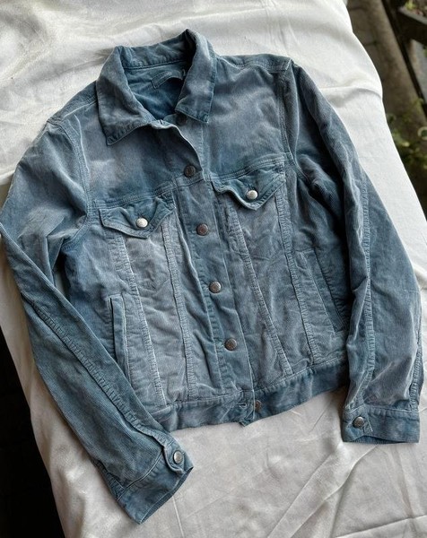 Women Closed Jacket Blue Cotton 36 / S / 44