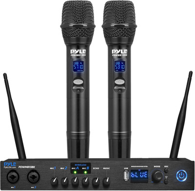 Digital Wireless Microphone System with Bluetooth - Includes 2 Dynamic UHF Handh