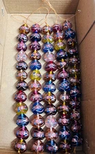 5 Strands Beautiful Heart Shape Wedding Cake Beads, Lamp work Indian Glass Beads