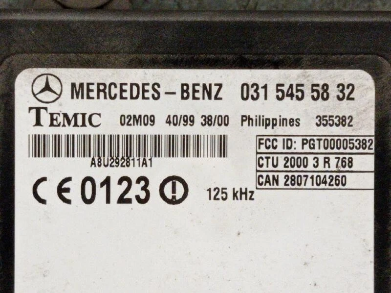 0315455832 centralina immobilizzatore per MERCEDES-BENZ VITO AUTOBUS (W638) 108 - Immagine 4 di 4