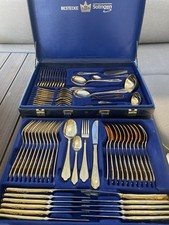 70 Piece SBS Bestecke Solingen 23/24k Gold Plated Dining Set In Original Box