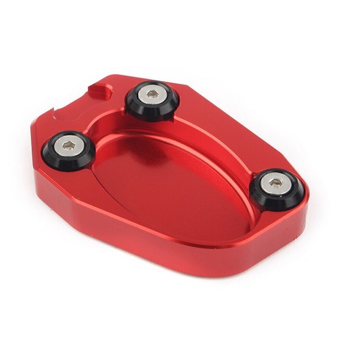 For Kawasaki ZX10R 2008-2014 09 ZX6R RED Kickstand Side Stand Enlarger Plate Pad - Picture 3 of 3