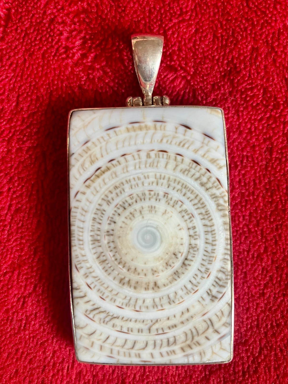 RECTANGULAR SHELL STERLING SILVER PENDANT ** More… - image 1