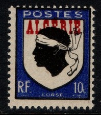 Algeria 1945 1946 10c Arms of Corsica SG247 Mint