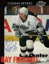 Ray Ferraro Signed Autographed 8.5X11 Photo Los Angeles Kings JSA RR32986