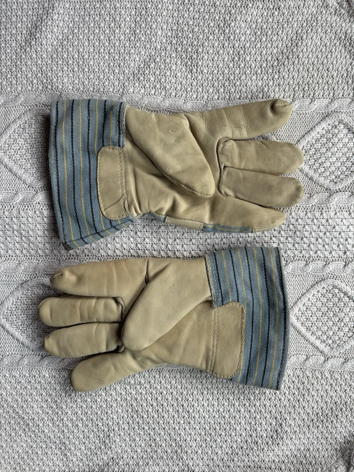 Hombres’s 90’s De Colección Majestuosos Guantes de Cuero TALLA XL Tostado Ropa de Trabajo Foto 3 de 4