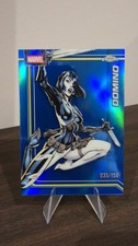 2026 Topps Chrome Marvel Comics #30 Domino Blue Refractor 035/150