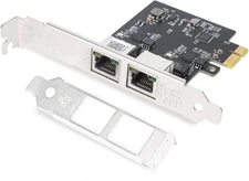 2.5Gbase-T PCIE NIC with Realtek RTL8125 Chip, Dual RJ45 Port 2500/1000/100 Mbps