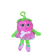 Whiffer Sniffers Strawberry Twirl Backpack Clip Plush Scented Keychain Toy