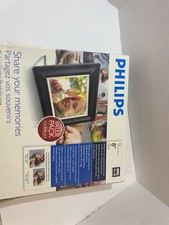 Philips SPF2107/37 8in LCD Digital Photo Frame Black USB 128MB Clock/Calendar