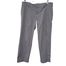 Athleta Palisade WMS 14 Ankle Pants Style #67616 Gray Nylon Stretch Lightweight