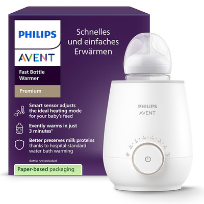 Philips Avent Schneller Premium-Fläschchenwärmer, Mit Intelligenter Temperaturre