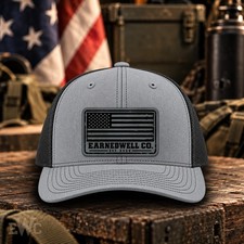 Richardson 112 American Flag Leather Patch Sn...