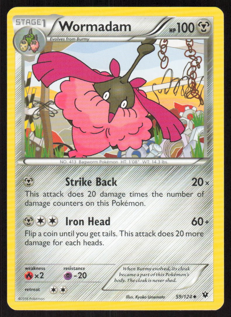 Pokemon Wormadam (59) Uncommon 59/124 XY - Fates Collide LP