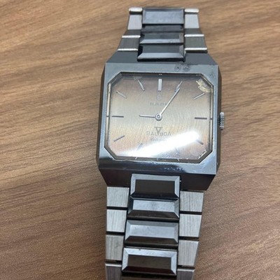 RADO Balboa V Colony Square Analog Gunmetal Stainless Steel Men's Watch